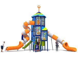Set mare marin turn cu tobogane pentru loc de joacă - BGL-1401