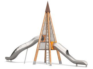 Piramidă mare cu tobogane pentru loc de joacă - BGL-1421 imagine principala