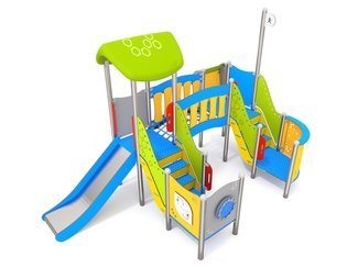 Set turnuri cu tobogan pentru loc de joacă - BGL-7115 imagine principala